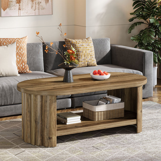 47.24 inch Oval Coffee Table lifestyle