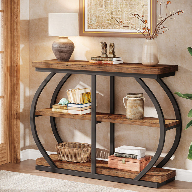 41 inch 3-Tier Console Table dimensions overview