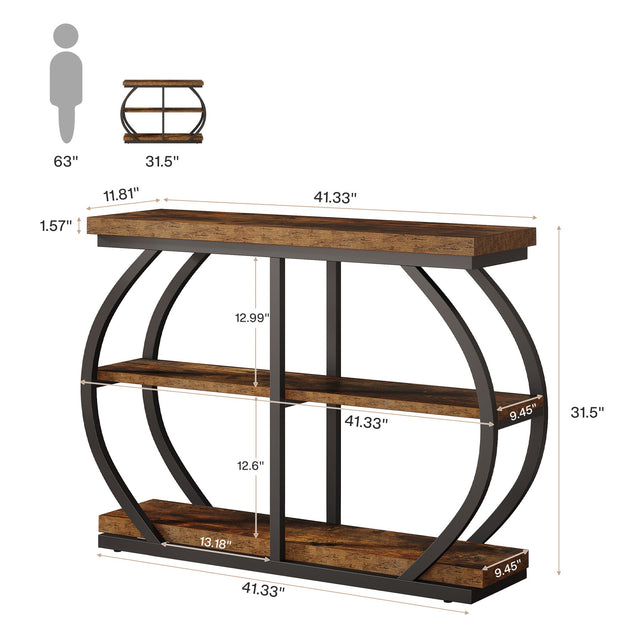 41 inch 3-Tier Console Table lifestyle entryway