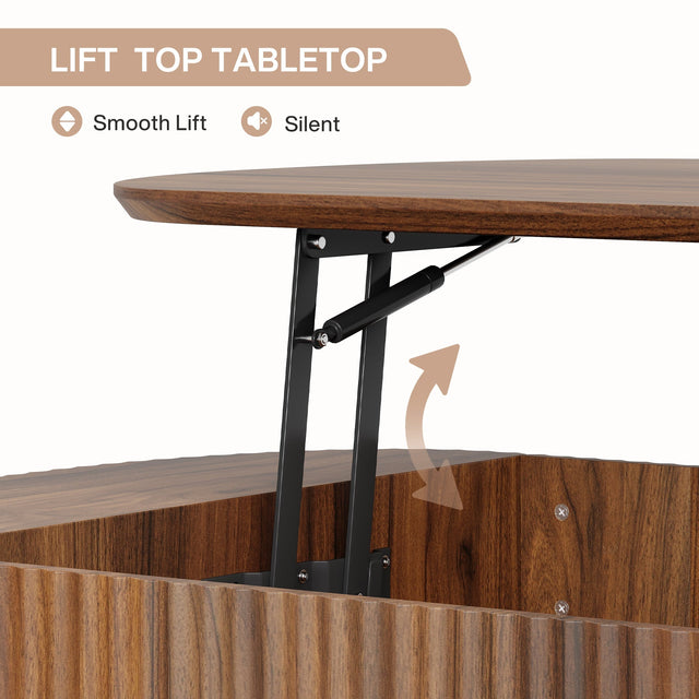 47 inch Lift Top Coffee Table gas lift mechanism
