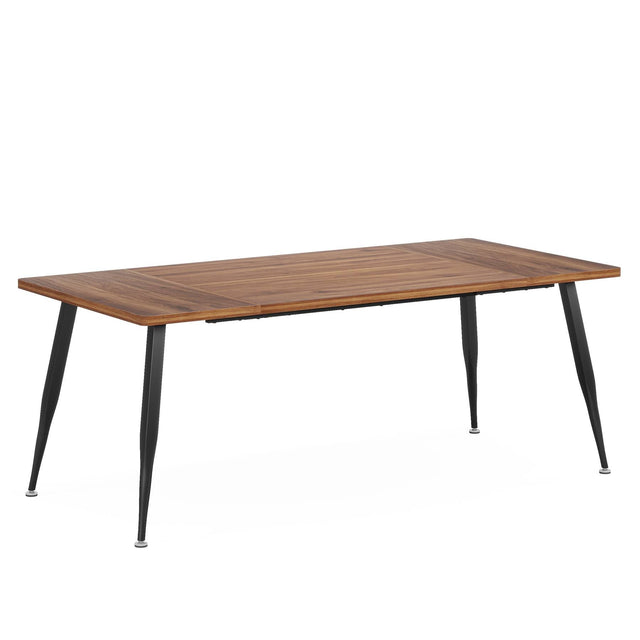 Industrial Dining Table, 70.9" Kitchen Dinner Table for 6 to 8 People