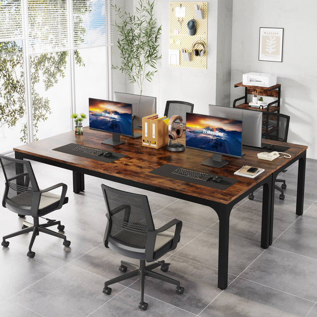 78.7 inch desk conference table setup multiple people