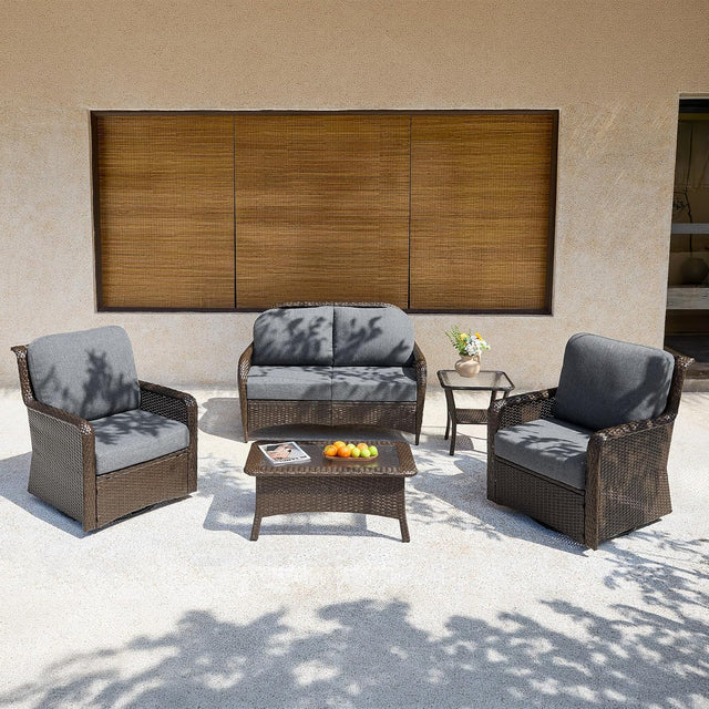 5-Piece Wicker Patio Set