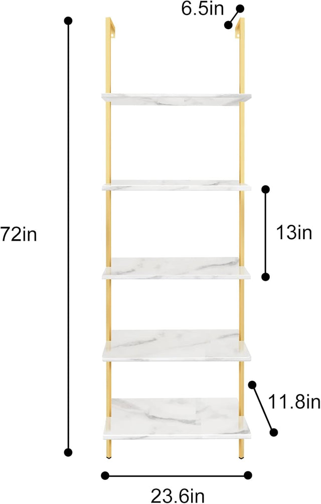 5-Tier Ladder Book Shelf