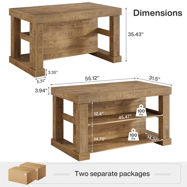55 inch Kitchen Island lifestyle