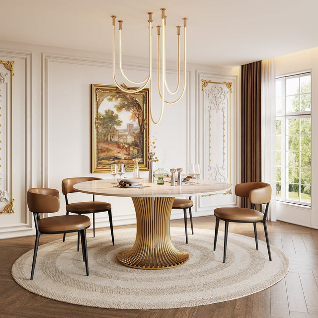 59" Round Stone Dining Table