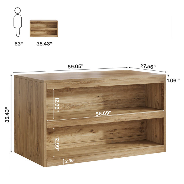 59 inch Kitchen Island 3-Tier lifestyle
