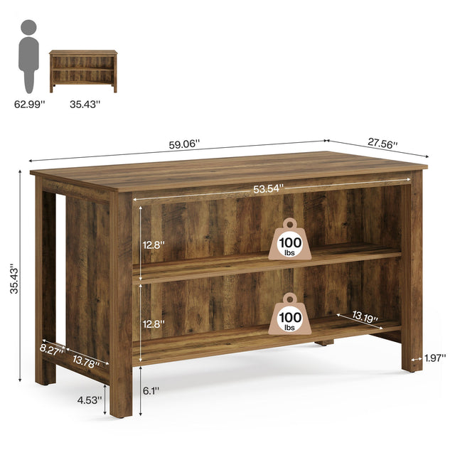 59 inch Kitchen Island Farmhouse lifestyle