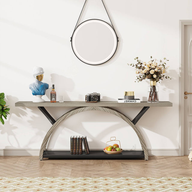 70.9 inch 2-Tier Console Table styling
