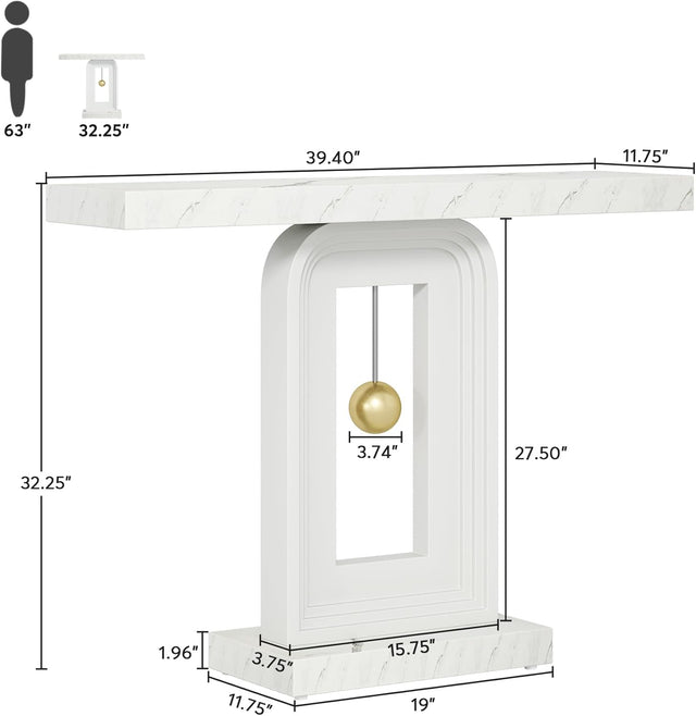 39.4 inch Console Table gold decor lifestyle