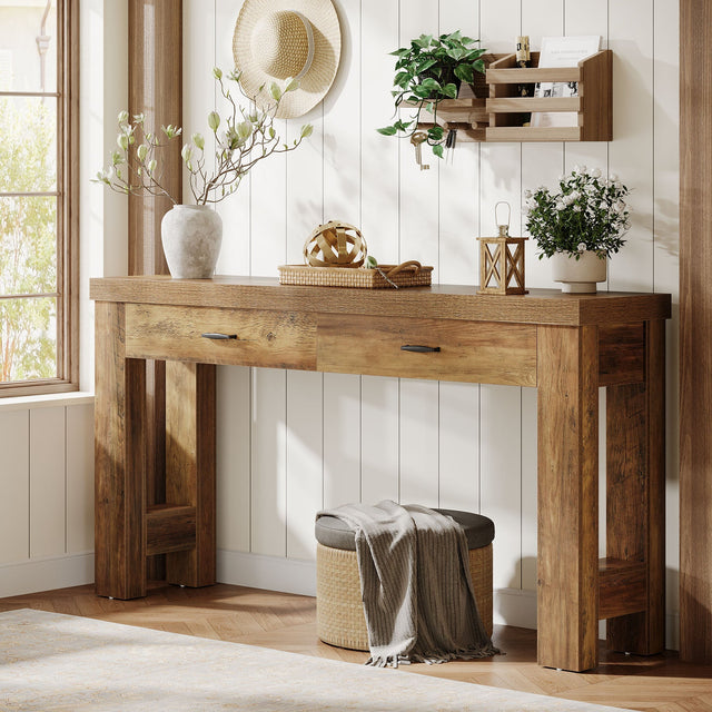 63 inch Console Table drawer detail
