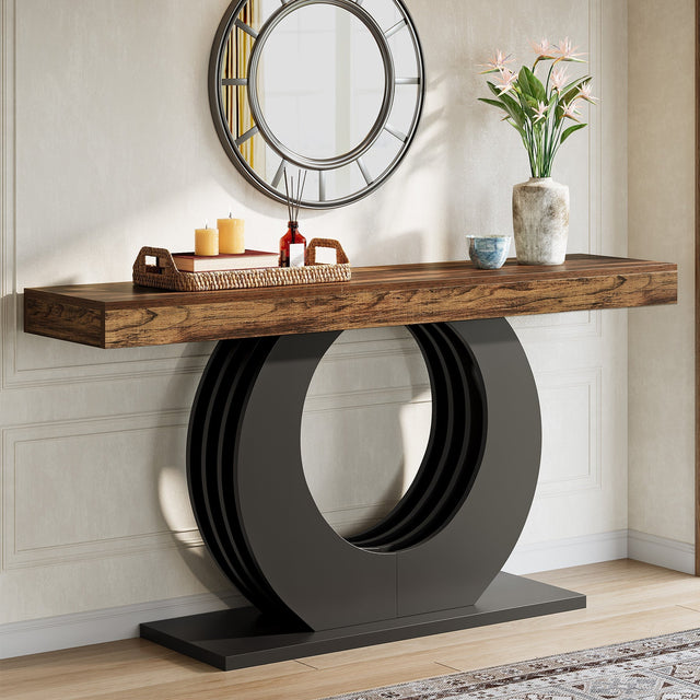 63 inch Rustic Sofa Table lifestyle living room