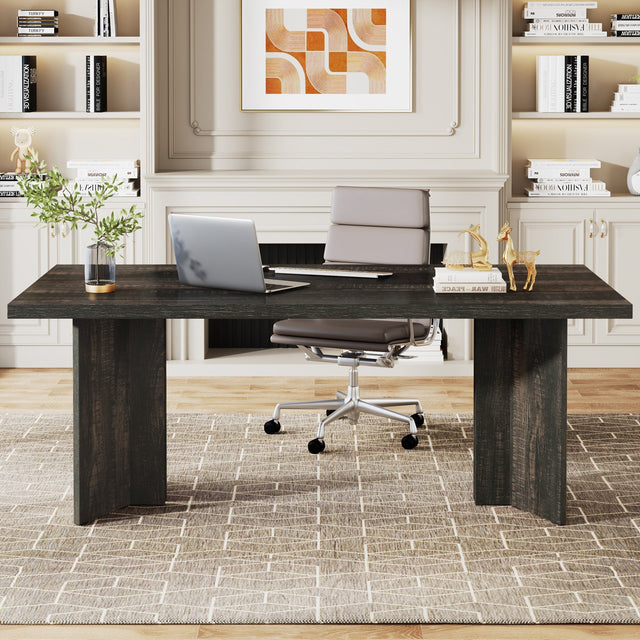63 inch farmhouse desk Gray color variant