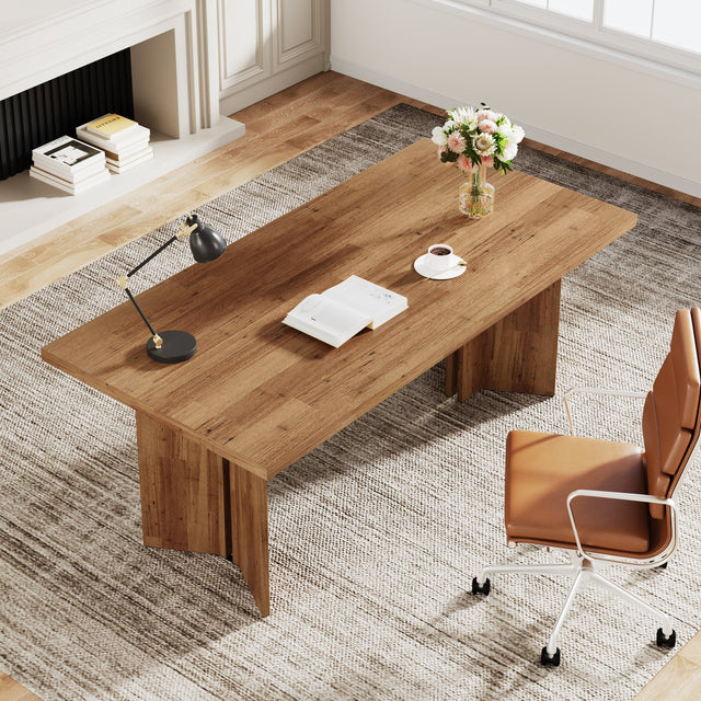 63 inch farmhouse desk pedestal base detail