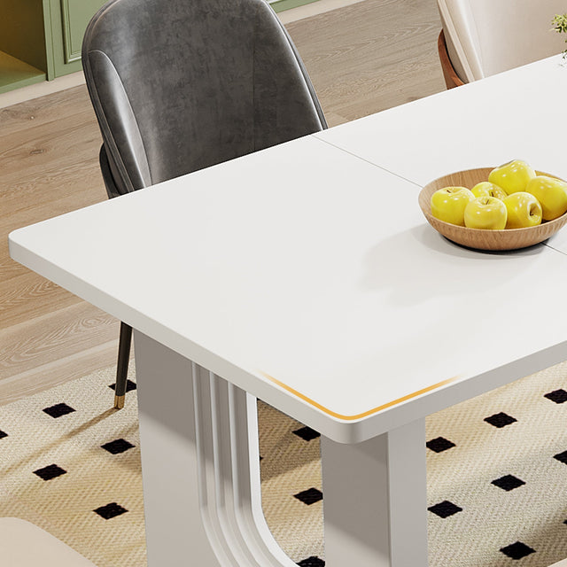71" Dining Table for 6 to 8 People, Modern Wood Kitchen Dinner Table
