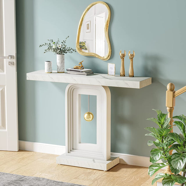 39.4 inch Console Table entryway styling