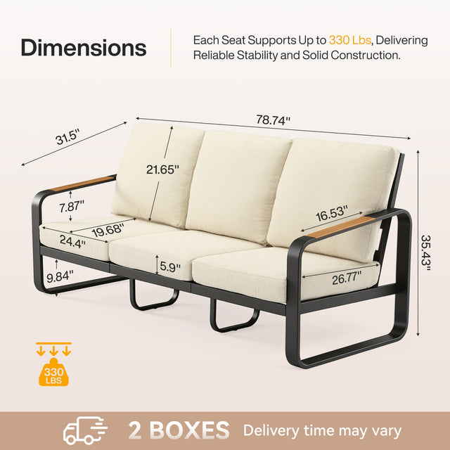 78.7" Outdoor Bench