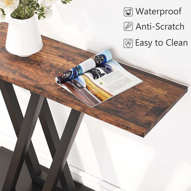43 inch Industrial Console Table entryway fit