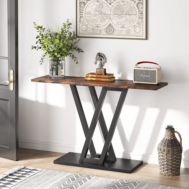 43 inch Industrial Console Table frame detail