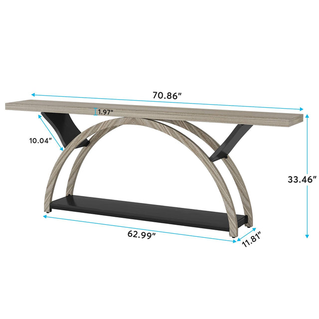70.9 inch 2-Tier Console Table lifestyle entryway