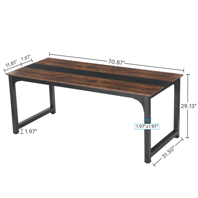Large computer desk angled front view