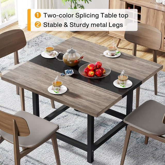 Square Dining Table, Farmhouse 39"x 39"x 29" Kitchen Table for 4