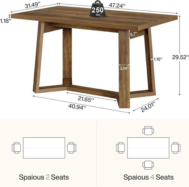 47 inch desk dimensions and size overview