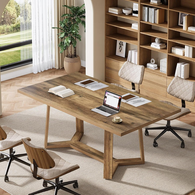 47 inch executive desk tabletop grain close up