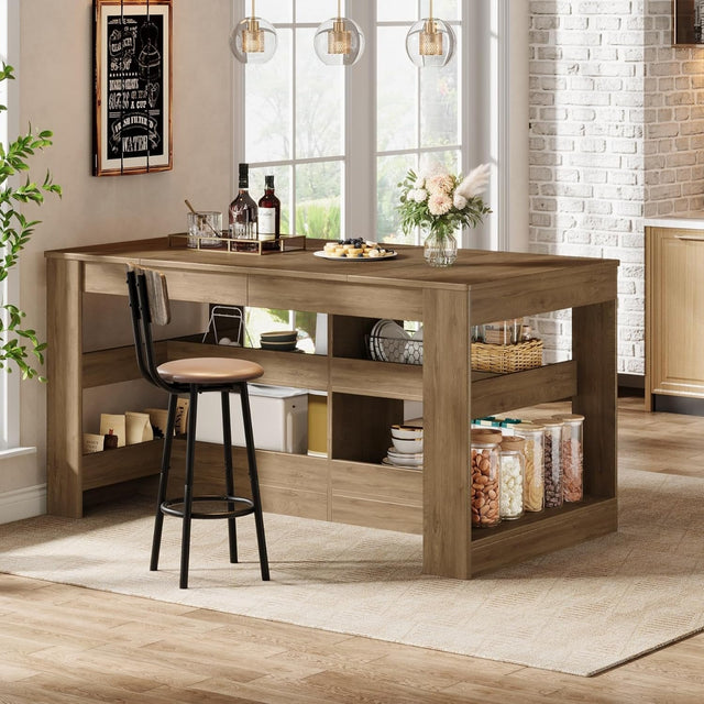 63 inch Farmhouse Kitchen Island worktop