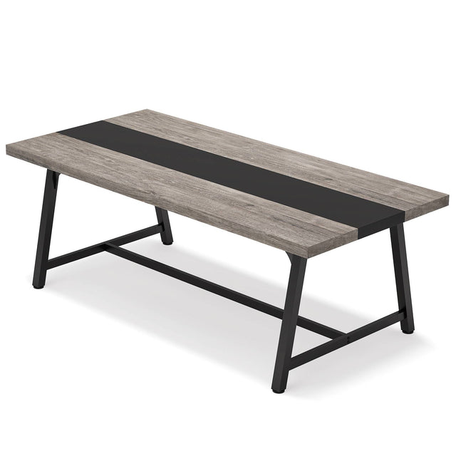 Dining Table for 8 People, 70.87" Rectangular Wood Kitchen Table