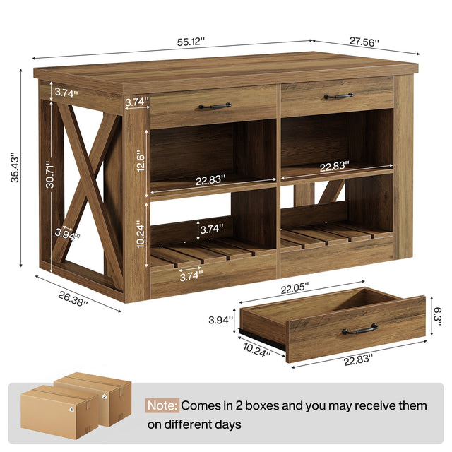 55 inch Kitchen Island bar table lifestyle