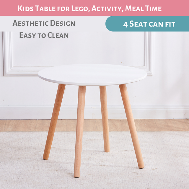 Kids table and chairs set white