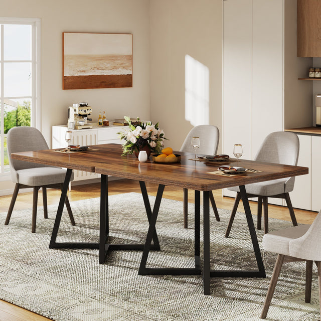 Square Dining Table, 31.5" Small Kitchen Dinner Table with Metal Base for 2-4