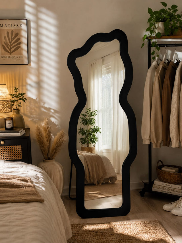 Black Cat Shape Body Mirror