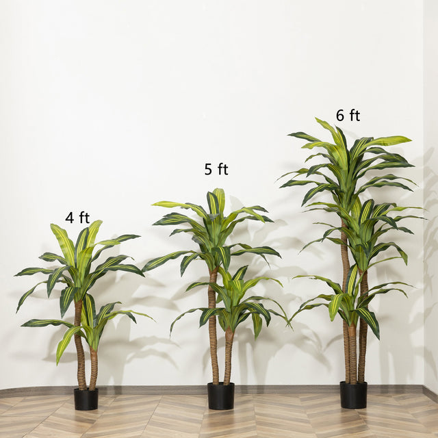 artificial dracaena tree, fake dracaena plant indoor, tall faux dracaena, 6ft artificial dracaena with planter, lifelike dracaena decor, faux potted tree for home, artificial plants for bedroom, office fake plants, no maintenance dracaena, tropical home decor, modern faux greenery