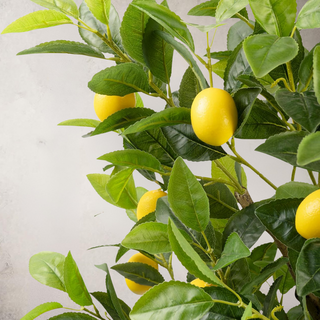 artificial lemon tree, fake lemon tree indoor, tall faux citrus plant, 6ft artificial lemon tree with planter, lifelike lemon decor, faux potted lemon tree, artificial fruit tree for home, kitchen fake plants, office citrus decor, no maintenance lemon tree, Mediterranean home decor, farmhouse faux greenery