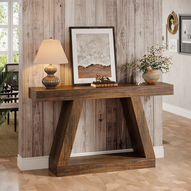 55 inch Farmhouse Console Table entryway styling