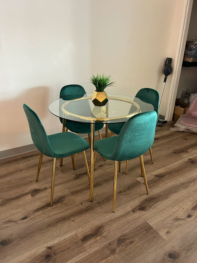 oJackArt Dining Room Set Emerald Green