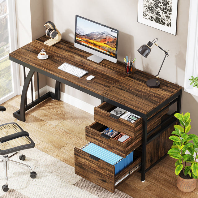 Industrial desk adjustable foot pads detail