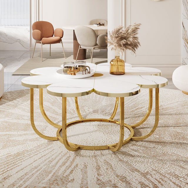 Flower-Shaped Coffee Table top view