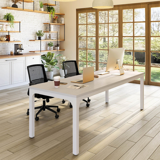 Rectangle executive desk White color variant