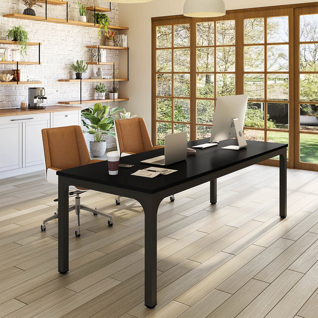 Rectangle executive desk Black color variant