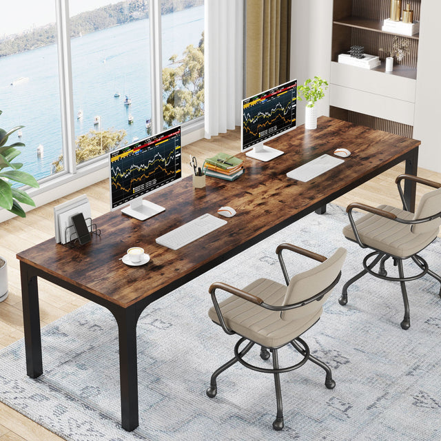 78.7 inch Rectangle Executive Desk Conference Table lifestyle