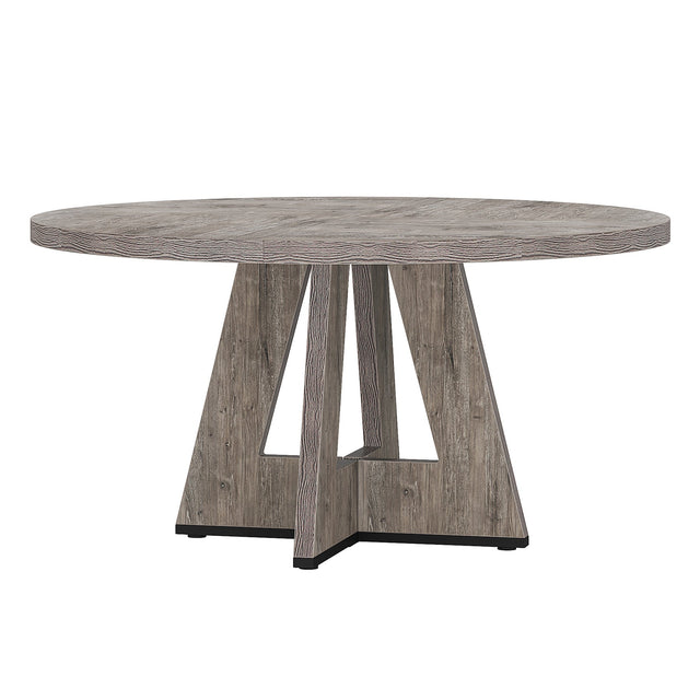 47" Round Dining Table for 4-6, Farmhouse Kitchen Table Table for Dining Room