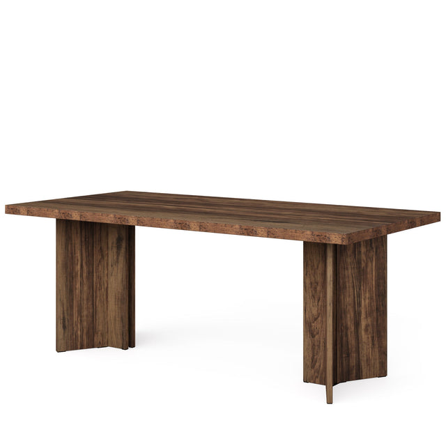 63" Rectangular Dining Table, Farmhouse Kitchen Dinner Table for 4-6 People