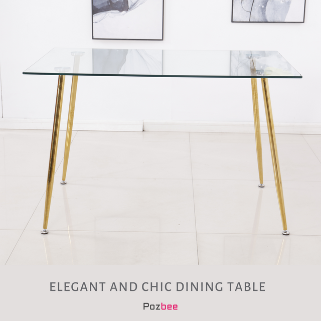 Rectangle Gold Dining Table