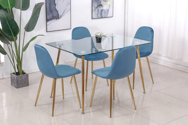 Rectangle Gold Dining Table