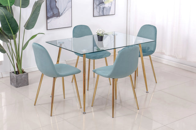 Rectangle Gold Dining Table