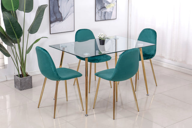 Rectangle Gold Dining Table