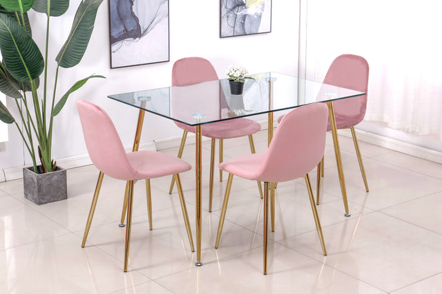 Rectangle Gold Dining Table